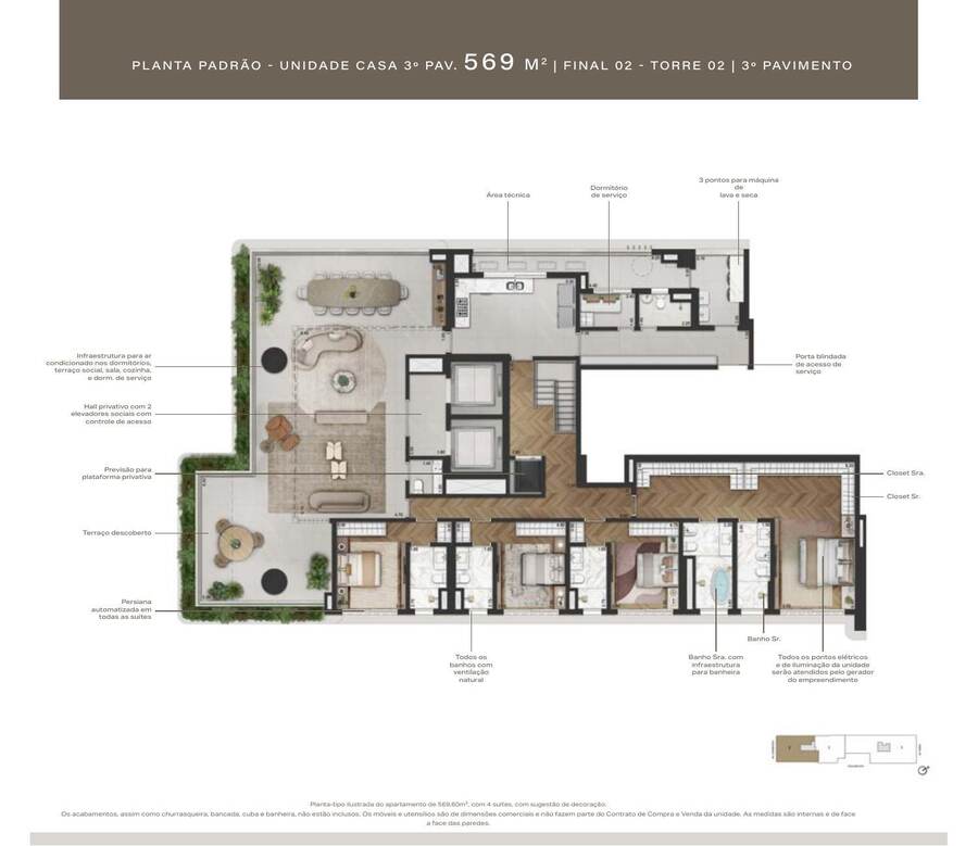 Casa 569 m² · 3º pavimento