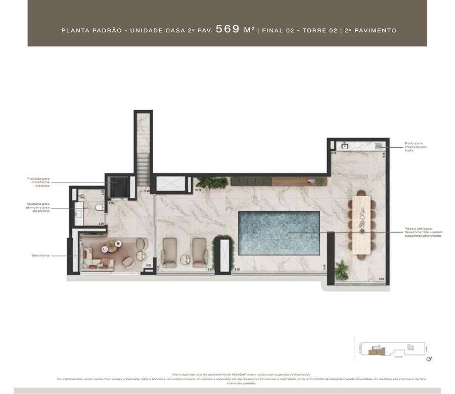 Casa 569 m² · 2º pavimento