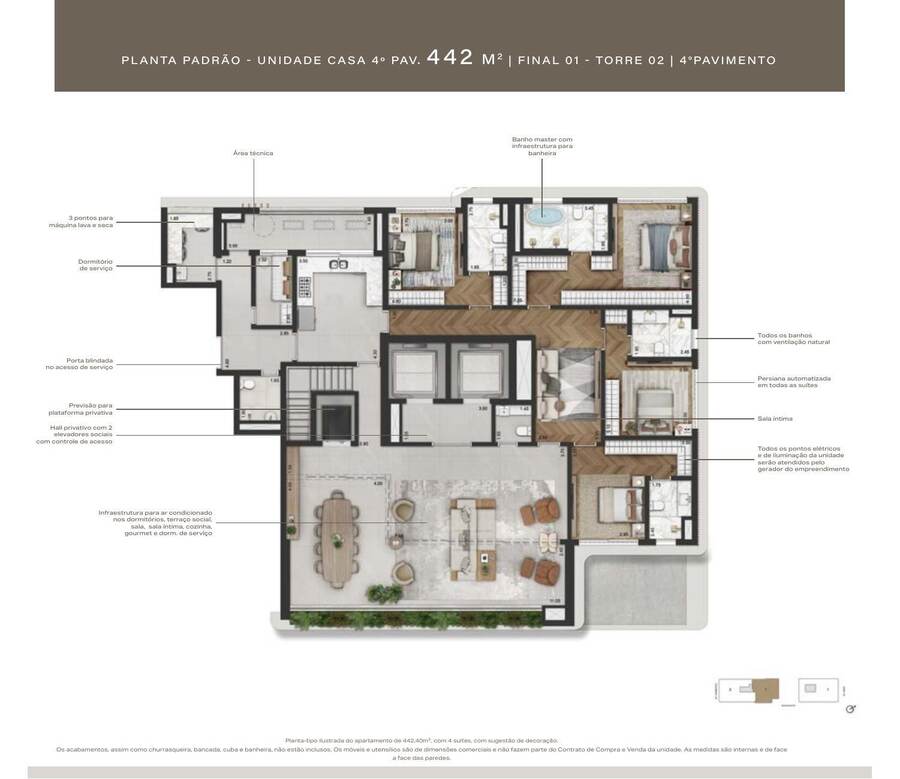 Casa 442 m² · 4º pavimento